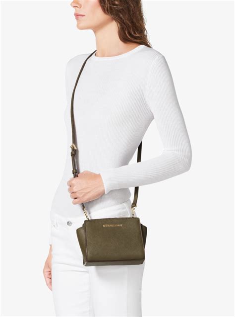 michael kors selma small medium large size|Selma Mini Crossgrain Leather Crossbody Bag .